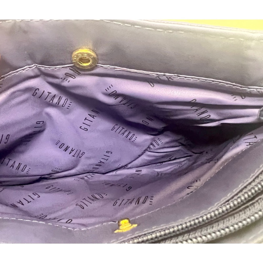 Vintage 80's Purple Gitano Handbag with Bow w/ Purple Lining - Picture 5 of 7
